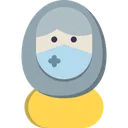 Free Muslim Girl With Mask  Icon