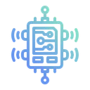 Free Nanosensor Microscopic Microchip Icon