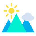 Free Berg Wolke Sonne Symbol