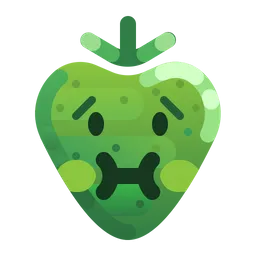 Free Nauseated Strawberry Emoji Icon