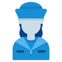 Free Navy Avatar Woman Icon