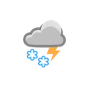 Free Neige Tonnerre Meteo Icône