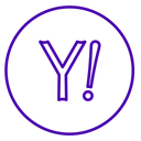 Free Yahoo Neon Line Icon