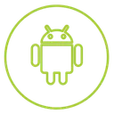 Free Android Neon Line Icon