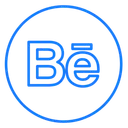 Free Behance Neon Line Icon