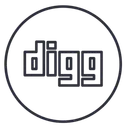 Free Digg Neon Line Icon