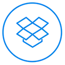 Free Dropbox Neon Line Icon