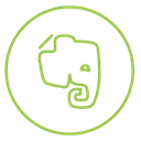 Free Evernote Neon Line Icon
