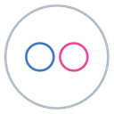 Free Flickr Neon Line Icon