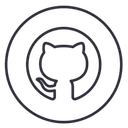 Free Github Neon Line Icon