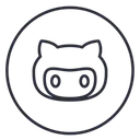 Free Github Neon Line Icon