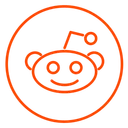 Free Reddit Neon Line Icon