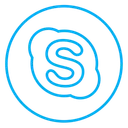 Free Skype Neon Line Icon