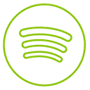 Free Spotify Neon Line Icon