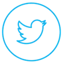Free Twitter Neon Line Icon