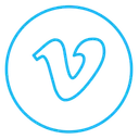 Free Vimeo Neon Line Icon
