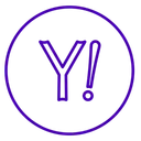 Free Yahoo Neon Line Icon
