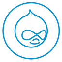 Free Drupal Neon Line Icon