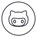 Free Github Neon Line Icon