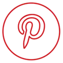 Free Pinterest Neon Line Icon