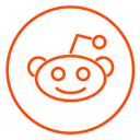 Free Reddit Neon Line Icon