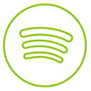 Free Spotify Neon Line Icon