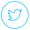 Free Twitter Neon Line Icon