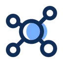 Free Networking Social Network Circles Icon