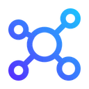 Free Networking Social Network Circles Icon