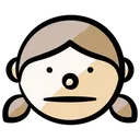 Free Girl Face Neutral 아이콘