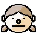 Free Girl Face Neutral Icon