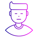 Free Neutral Deadpan Man Icon