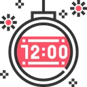 Free New Years Eve Clock Time Icon