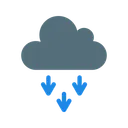 Free Niederschlag Bewolkt Flocken Icon