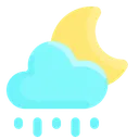 Free Cloud Moon Rain Icon