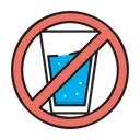 Free No Drinking Stop Warning Icon
