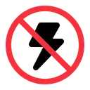 Free No Flash Prohibition Forbidden Icon