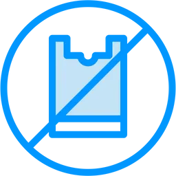 Free No Plastic Bags  Icon