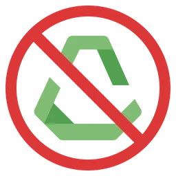 Free No Recyclable  Icon