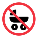 Free No Strollers Warning Error Icon