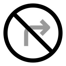 Free No turn right  Icon