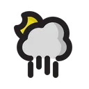 Free Luna Noche Nube Icono