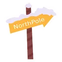 Free North Pole Signpost  Icon