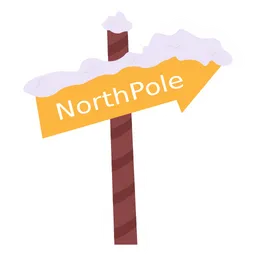 Free North Pole Signpost  Icon