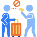 Free Not Allowed Temperature Check Virus Transmission Icon