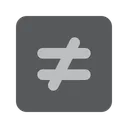 Free Not Equal Math Inequality Icon