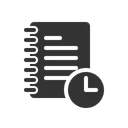 Free Note Time Clock Icon
