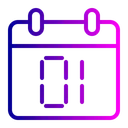 Free Nouvel An Jour Calendrier Icône