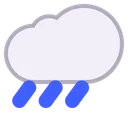 Free Con Lluvia Llano Icono