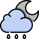 Free Nube lluvia luna  Icono